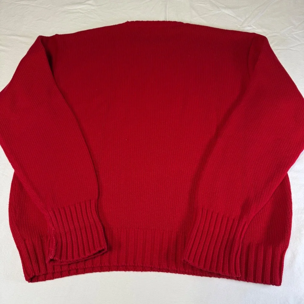 Vintage Polo Ralph Lauren Crew Neck 100% Cotton Knit Sweater Men's Med Hong Kong
